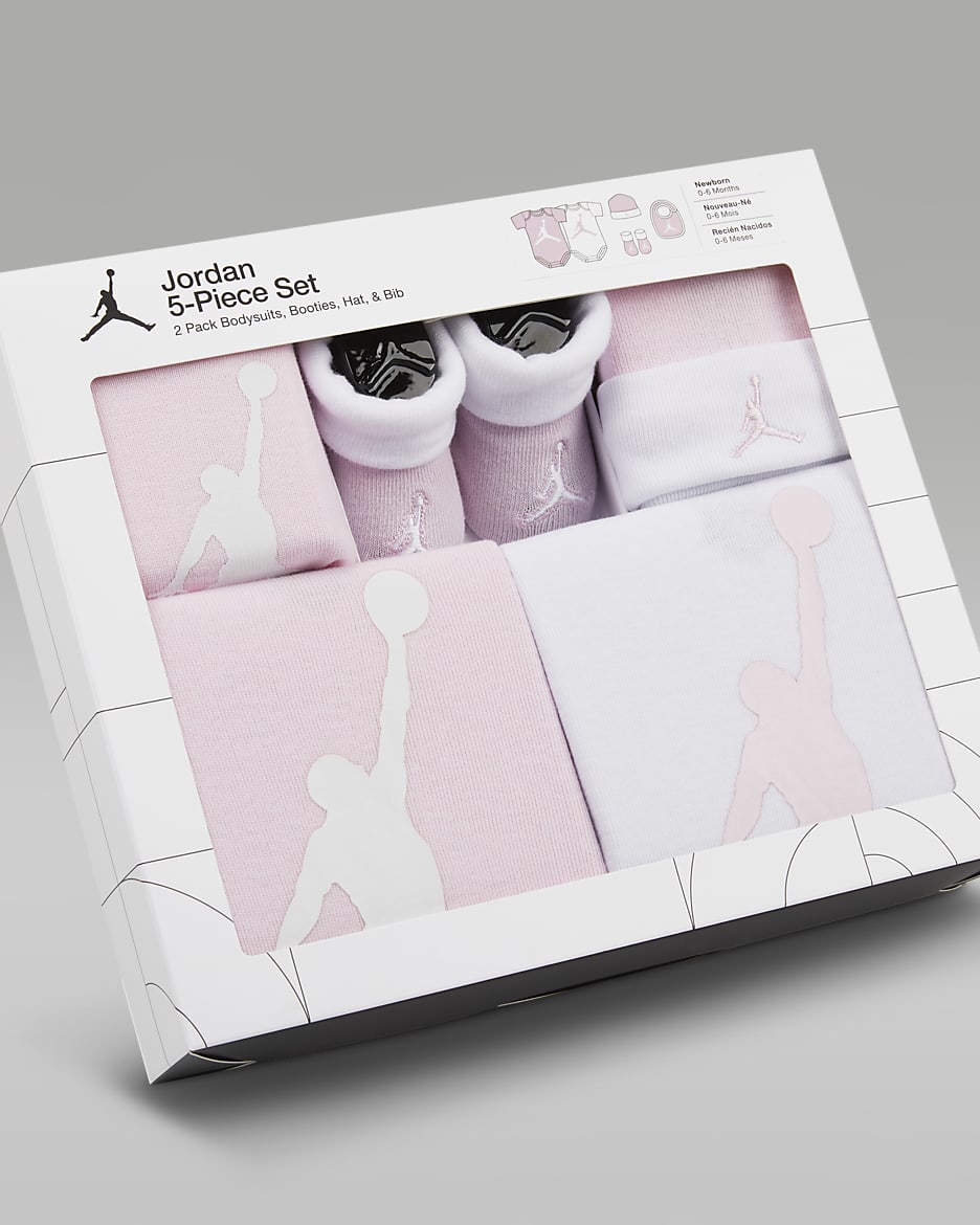 Jordan 5 Piece Core Gift Set Baby 5 Piece Bodysuit Boxed Set